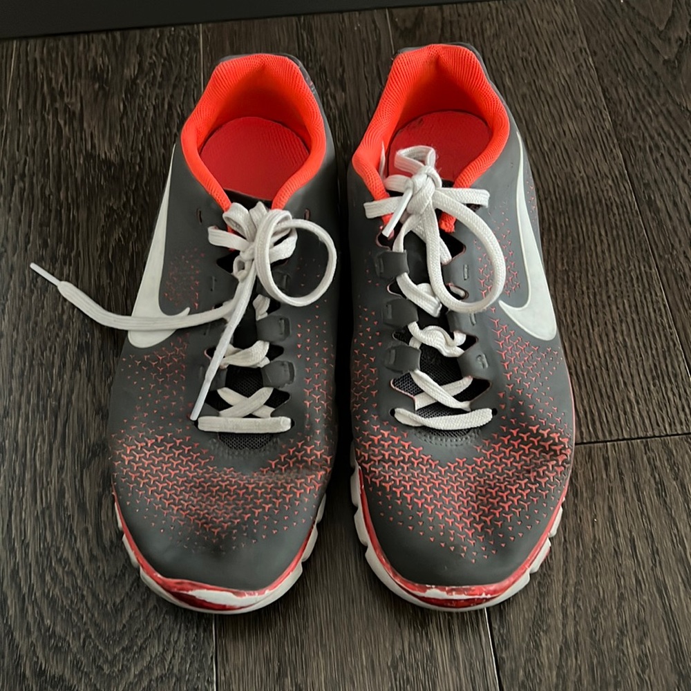 Nike Free Run 3.0 Grey Orange Running Shoes Sneakers Size 6
